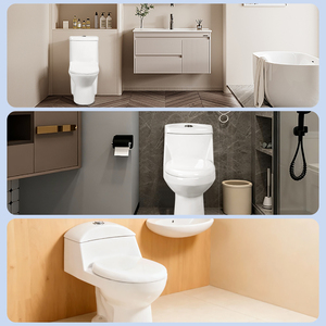 WC monobloc en céramique à siphon, design moderne, installation au sol, prix usine - Product Image 6