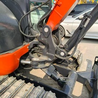 Mini-excavatrice Kubota KX163-5 d'occasion d'origine japonaise, 6 tonnes, à bras court, 370 heures, faible nombre d'heures de fonctionnement, mini-excavatrices d'occasion