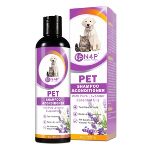 Shampooing et après-shampoing pour animaux de compagnie de haute qualité, naturels et biologiques, à l'huile essentielle de lavande, pour chiens et chats - Product Image 1