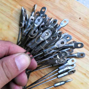 Stainless Steel Wire Rope With Die <b>Cast</b> Terminal Heads 304 Material Right <b>Handed</b> Twist For Replace Repair - Product Image 1