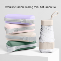 Parapluie de poche manuel mini 15 cm en titane argenté UPF50 avec logo personnalisé, cinq plis, pour femmes, voyage, cadeaux de détail, vente en gros