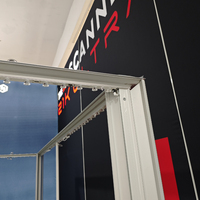 Cadre lumineux LED sans cadre en aluminium blanc portable pour plafond, idéal pour stand d'exposition et présentoir de salon professionnel
