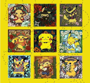 Mx Anime Poke Moned Custom Pokemoned Exquisite Palm Brick Fridge Magnet Cards Album Blind Box Pokemoned Party Favors Gift - Product Image 2