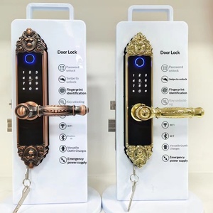 Cerradura Inteligente con Huella Dactilar para Puerta de Madera y Aleación de Aluminio Estilo Europeo, Control por WiFi y Aplicación (TTLock/All-lock), Acabado en Oro 24K para Dormitorio - Product Image 4