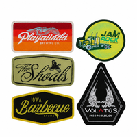 Écusson tissé personnalisé avec logo pour veste de groupe rock, à coudre ou thermocollant, insigne médical, étiquette tissée