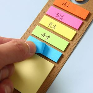 Marcadores de Páginas con Regla y Notas Adhesivas en Cinco Colores Vibrantes Tipo Caramelo con Impresión de Logotipo, Regalos Promocionales - Product Image 5