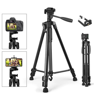 Trípode profesional de alta gama para cámara <span class=keywords><strong>Dslr</strong></span>, trípode de mano de Metal 3366, soporte móvil de aluminio 800 - Product Image 2
