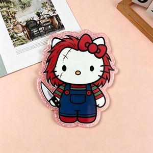 Nuevos accesorios de bolso personalizados con letras de dibujos animados en polvo compacto, pines acrílicos de animales, pegatinas DIY de criaturas lindas - Product Image 4