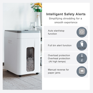 Máy hủy giấy tự động 50L: Máy cắt vi mô P5 400 tờ, máy hủy tài liệu công nghiệp hạng nặng, dùng cho văn phòng gia đình - Product Image 5