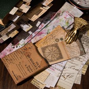 Paquete de Pegatinas de Papel Beautiful Day, Serie Recuerdos Antiguos, Decoraciones Retro para Diario en Tiras Largas, Autoadhesivas, Laminación Brillante, 50 Hojas - Product Image 5