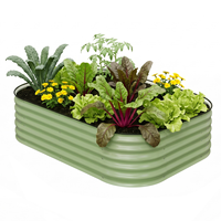 Grand bac à légumes surélevé en métal galvanisé, kit de jardinière surélevée pour légumes, fleurs et herbes