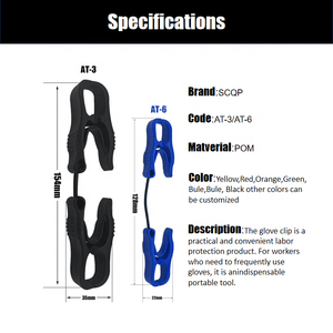 SCQP Plastik Clip Produits <span class=keywords><strong>de</strong></span> sécurité Emballage personnalisé Rigide Durable Slick Flashed Civil Engineering Mine <span class=keywords><strong>Site</strong></span> Gant Clip - Product Image 2