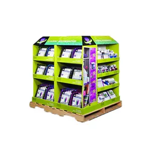 Quality Supplier Promotion Advertising 1/4 Half Rack Cardboard Pdq Pallet Display