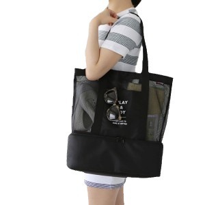 Picnic Bag Insulated Double Layer Nylon 37x42x15 Outdoor Travel Lunch Cooler Bag - Product Image 5