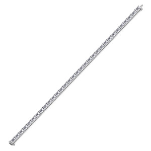 Pulsera de tenis de plata de ley 925 con corte esmeralda, duradera, bajo MOQ, regalo de lujo contemporáneo de primera calidad - Product Image 1