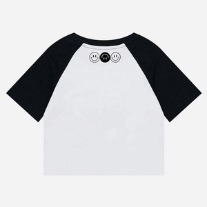 Raglan Sleeve OEM Logo Women Tshirt Fashion Y2K Crop Top Tshirt en vrac - Product Image 2