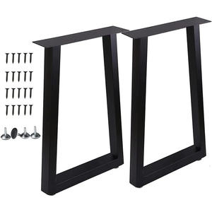 Pieds de table industriels robustes en fer, 2 pièces, pieds de table à manger et de table basse en métal, 28"H x <span class=keywords><strong>18</strong></span>"W - Product Image 1