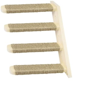Estructura de madera para gatos de 4 niveles, escalera rascadora montada en la pared para gatos de interior - Product Image 3