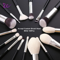 Ensemble de pinceaux de maquillage multifonctionnels Lilywild, 15 pièces, professionnels, vegan, écologiques, avec manche en bois de luxe, pinceaux de fond de teint personnalisés