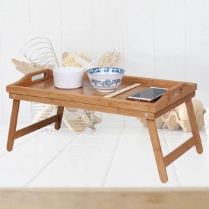 Wooden Folding <b>Bed</b> <b>Tray</b> With Legs 50x30x24 Cm For Tea Picnic Postpartum Use - Product Image 1