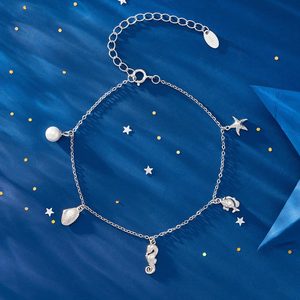 APB02 Nouveauté <span class=keywords><strong>Organisme</strong></span> Sous-Marin Avec Pendentif Perle Bracelet En Argent Sterling Plaqué Or 14K Pour Les Femmes Cadeau - Product Image 2