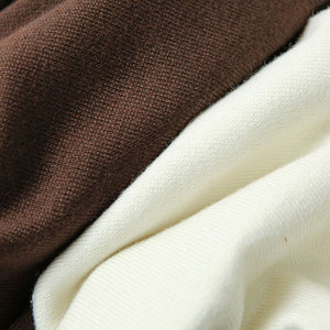 Hangat polos dicelup 240gsm 50 wol 50 katun Jersey kain rajut campuran katun kain wol untuk pakaian - Product Image 2