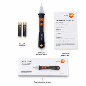 Testeur de tension sans contact Testo 745 12-1000V AC avec lampe torche LED, étanche IP67, stylo testeur électrique CAT <span class=keywords><strong>IV</strong></span> - Product Image 5