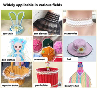 Vente directe usine – Dentelle française évidée 2,1 cm pour escalier, bande élastique en nylon, logo personnalisé, technique jacquard, garniture pour robes de mariée