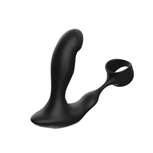 Remote control realistic male prostate vibrator sex toys kit cock ring