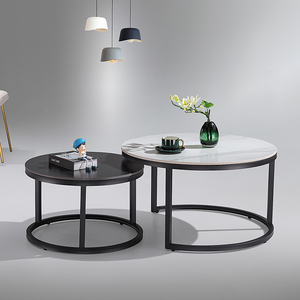 Mesa de Centro Moderna para Sala de Estar, con Patas de Acero Dorado y Panel Superior de Madera, Estilo Lujoso, para <span class=keywords><strong>Café</strong></span> o Té - Product Image 6