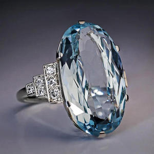 Anello con diamante da donna in platino, taglio ovale, colore D naturale, gioielli di fidanzamento F275 - Product Image 1