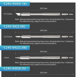 Puntas de Soldadura Serie C245 de Repuesto para Mango T245 K SK 1.8D 2.2C, Forma de Cartucho de Soldadura Integrado de Alta Precisión - Product Image 4