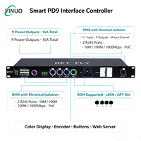 Unité de distribution d'alimentation intelligente PDU9, séquenceur d'alimentation à 9 canaux contrôlé par DMX, montage en rack 1U pour équipement d'éclairage de scène