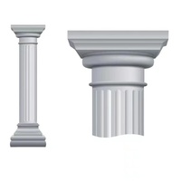 Base de colonnes romaines GRG de haute qualité, décoration extérieure pour la maison, base de pilier romain blanc pour bâtiments de style européen