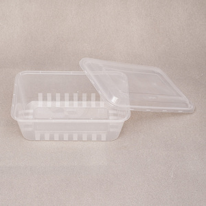 Boîte en PP de qualité alimentaire, compatible micro-ondes, 3 compartiments, rectangulaire, noire, boîte à lunch en PP avec couvercles - Product Image 3