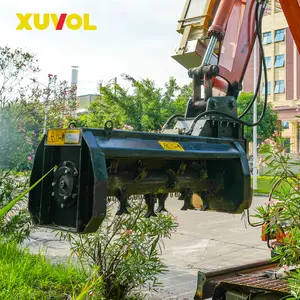 XUVOL OEM Mini Tractor para excavadora de jardín 7-8tons trituradora máquina trituradora de piedra cortacésped