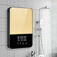 Chauffe-eau électrique instantané portable mural en acier inoxydable de style vague haute puissance, personnalisé 8000W