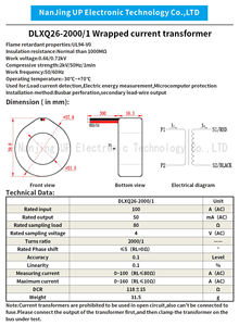 Hassas bobin akım trafosu 5A 2.5mA 50A 25mA 100A 50mA 0 ~ 100A halkası CT DLXQ26 2000/1 fabrika Toroidal akım sensörü - Product Image 5