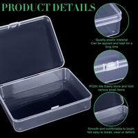 Mini boîte de rangement en plastique transparent PP, étui cadeau portable multi-usage, petite boîte de rangement en plastique transparente avec couvercle