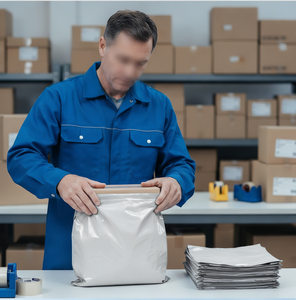 Sobres de Poliéster Gruesos Impermeables Azules de Diseño Personalizado, Bolsas de Envío Resistentes para Logística, Mensajería y Correo - Product Image 5