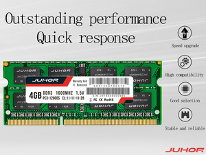 Juhor tốc độ cao 4GB/<span class=keywords><strong>8GB</strong></span> DDR3 SO-DIMM Bộ nhớ cho máy tính xách tay 1600/1866MHz tương thích RAM với <span class=keywords><strong>ECC</strong></span> chức năng kho có sẵn - Product Image 2