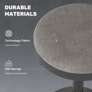 Modern Adjustable Height Swivel Bar <b>Stool</b> Set Durable Fabric Seat Stable Metal Base Outdoor Home Kitchen Bar Counter Restaurant - Product Image 3