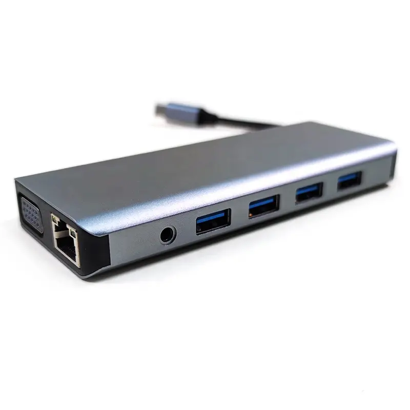 Haute qualité 12 en 1 Type-C Hub 4K HDMI USB3.0 RJ45 SDTF USB-C PD Adaptateur de charge Station d'accueil multiport avec 12 ports USB C Hu