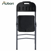 Chaise pliante, capacité de charge 150 kg, siège en HDPE de 35 mm, structure en tube d'acier, pour patio, jardin, camping et événements festifs