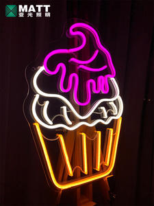 Letrero de neón para cupcakes, luces de neón Led blancas cálidas rosas para decoración de pared, letreros iluminados para panadería, tienda de postres, Bar, cafetería, fiesta - Product Image 2