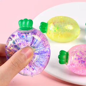 CHENXI Balle anti-stress sensorielle à rebond lent en maltose et carotte, jouet de décompression à presser pour enfants 4.5x6.5cm 66.5g - Product Image 2