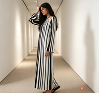 Robe longue à rayures verticales pour femmes, robe plissée ample pour femmes grandes tailles, robe décontractée pour femmes pour les vacances