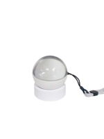 Nouveau haut-parleur numérique X3 en forme de boule de cristal avec écran LED de 1,65 pouce, éclairage, batterie rechargeable, épinglette et contrôle par application (E-badge)