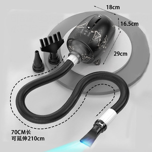 เครื่องเป่าขนสัตว์เลี้ยงกำลังสูง 2100W มอเตอร์ AC ฟังก์ชั่นหลากหลายสำหรับสุนัขและสัตว์เลี้ยง พร้อมระบบควบคุมอุณหภูมิและความเร็วที่ปรับได้ - Product Image 2