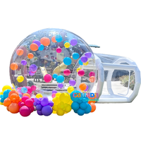 Casa de Juegos Inflable Transparente de PVC de 2 m de Diámetro - Carpa Burbuja Inflable Transparente
